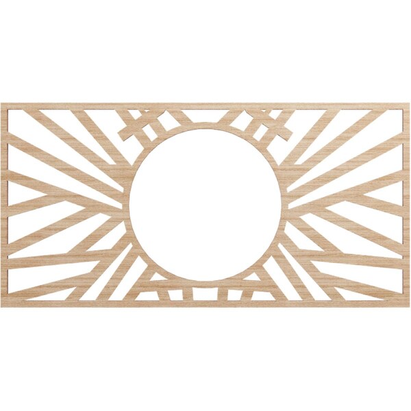 Ekena Millwork Hoover Wood Fretwork Pierced Ceiling Medallion, Alder, 20"W x 10"H x 7 3/8"ID x 3/8"T CMWP20X10X0375HOAL - main
